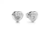 Bevilles Jewellery Guess Never without Rhodium Plated Guess Crystal Heart Stud Earrings offer