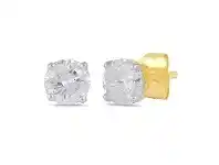 Bevilles Jewellery Tia 1/2ct Diamond Stud Earrings in 9ct Yellow Gold offer