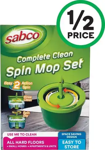 Woolworths Sabco Spin Mop offer