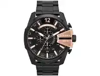 Bevilles Jewellery Diesel Master Chief Black and Rose Gold Men's Watch DZ4309 offer