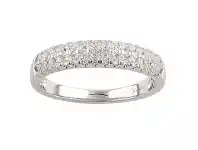 Bevilles Jewellery Pave Ring with 0.45ct of Diamonds in 14ct White Gold - N offer