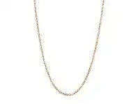 Bevilles Jewellery 9ct Rose Gold Silver Infused Belcher Chain Necklace 65cm offer