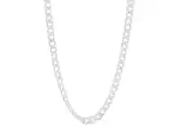 Bevilles Jewellery Sterling Silver Flat Curb Necklace 50cm offer