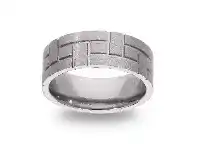 Staton Made For Men 8mm Woven Titanium Ring - S