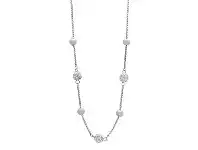 Bevilles Jewellery Crystal Station Necklace in Stainless Steel offer