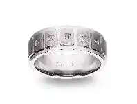Bevilles Jewellery Stanton Made For Men 8mm Diamond Set Cobalt Ring - X offer