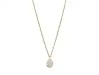Bevilles Jewellery Yellow Stainless Steel Puff Pear Crystal Necklace offer