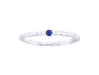 Bevilles Jewellery Dark Blue Cubic Zirconia Sterling Silver Ring - M offer