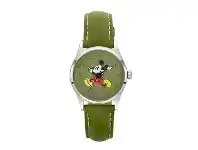 Bevilles Jewellery Disney Running Mickey Mouse Green Watch offer