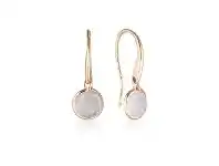 Bevilles Jewellery Georgini Lucent Rose Quartz Hook Earrings Small offer
