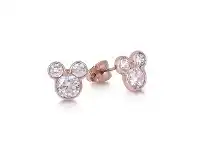 Bevilles Jewellery Disney Mickey Mouse Crystal Rose Stud Earrings offer