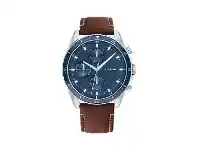 Bevilles Jewellery Tommy Hilfiger Multi-function Brown Leather Men's Watch offer