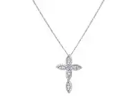 Bevilles Jewellery Sterling Silver Fancy Cross Necklace offer