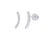 Bevilles Jewellery Sterling Silver Curved Climber Stud Earrings offer