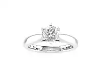 Bevilles Jewellery Meera Solitaire 1.00ct Laboratory Grown Diamond Ring in 18ct White Gold - M offer