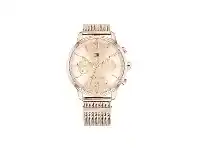 TOMMY HILFIGER BLAKE MULTIFUNCTION ROSE GOLD CASE FACE MESH BAND 1782303