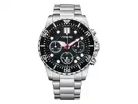Bevilles Jewellery Citizen Chronograph Black and Silver Men's Watch AI5000-84E offer