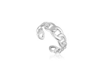 Bevilles Jewellery Ania Haie Curb Chain Adjustable Ring - Silver offer