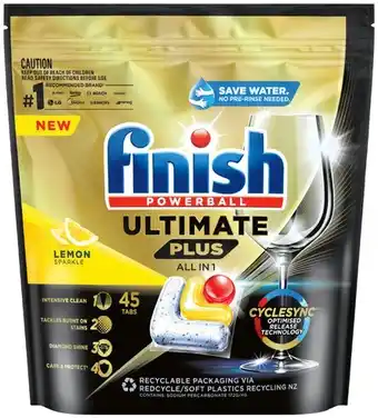 IGA Finish ultimate all in one lemon dishwashing tabs 45 pack offer