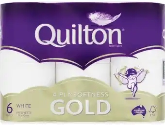 IGA Quilton gold toilet tissue 4 ply 6 pack offer