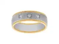 Bevilles Jewellery Stainless Steel Men's Ring - W offer
