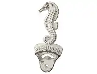 LivingStyles Cast Iron Seahorse Bottle Opener, Antique White offer