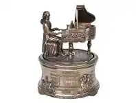 LivingStyles Veronese Cold Cast Bronze Coated Figurine Music Box, Mozart offer