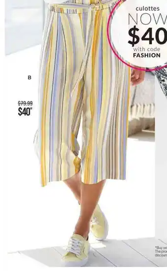 Urban Waist Tie Culottes Style 21UA 262043