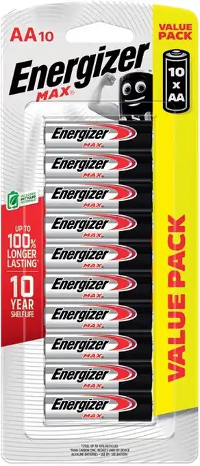 IGA Energizer max aa batteries 10 pack offer