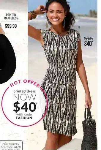 Urban Printed Midi Beach Dress Style 21UA 252203
