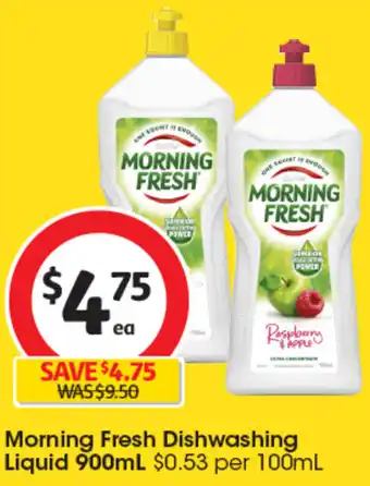 Coles Morning Fresh Dishwashing Liquid 900mL offer