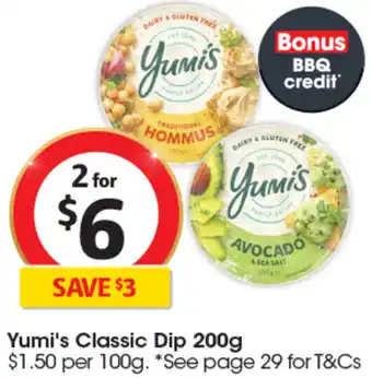 Coles Yumi's Classic Dip 200g offer