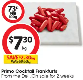 Coles Primo Cocktail Frankfurts offer