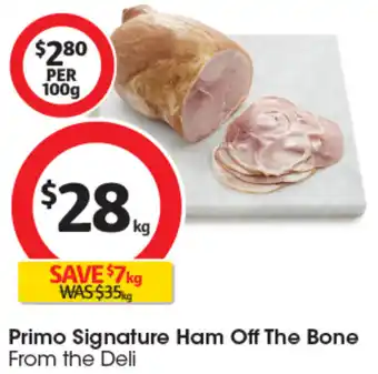 Coles Primo Signature Ham Off The Bone offer