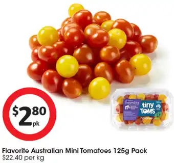 Coles Flavorite Australian Mini Tomatoes 125g Pack offer