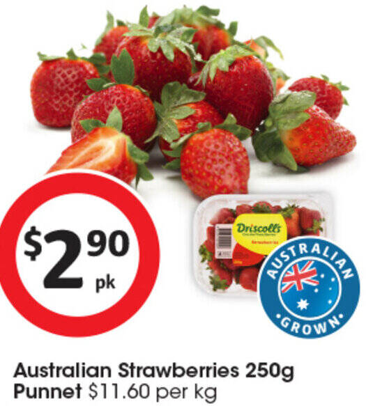 Australian Strawberries 250g offer at Coles