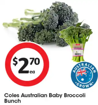 Coles Coles Australian Baby Broccoli Bunch offer