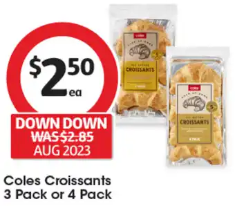 Coles Coles Croissants 3 Pack or 4 Pack offer