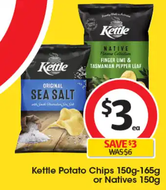 Coles Kettle Potato Chips 150g-165g or Natives 150g offer