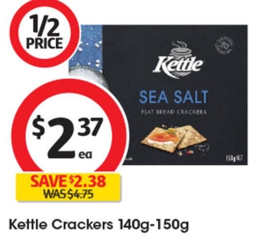 Kettle Crackers 140g150g offer at Coles