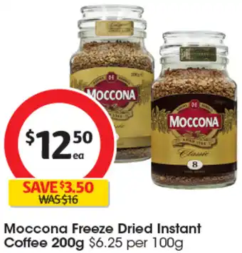 Coles Moccona Freeze Dried Instant Coffee 200g offer