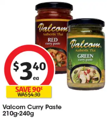 Coles Valcom Curry Paste 210g-240g offer