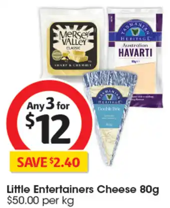 Coles Little Entertainers Cheese 80g offer
