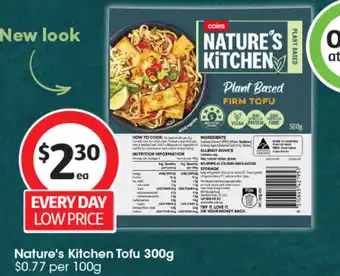 Coles Nature's Kitchen Tofu 300g offer