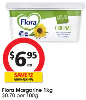 Coles Flora Margarine 1kg offer