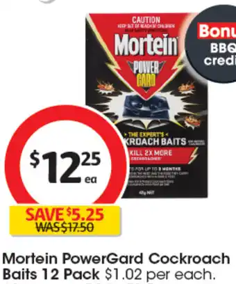 Coles Mortein PowerGard Cockroach Baits 12 Pack offer