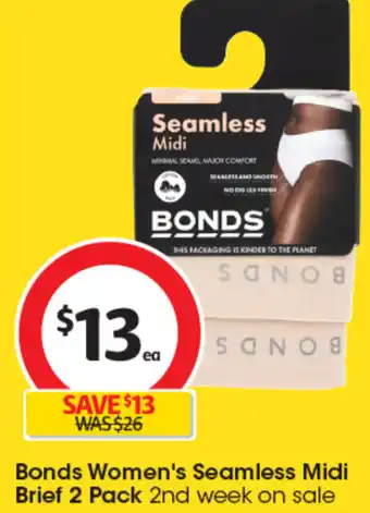 Coles Bonds Women's Seamless Midi Brief offer