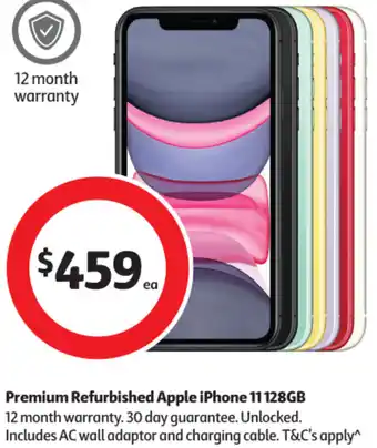 Coles Premium Refurbished Apple iPhone 11 128GB offer