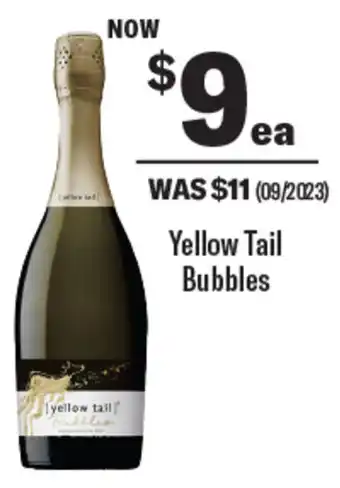 Coles Yellow Tail Bubbles offer