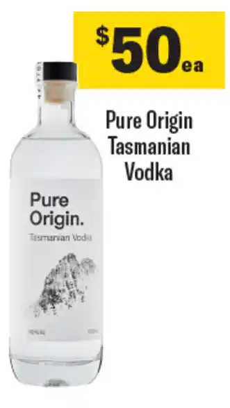 Coles Pure Origin Tasmanian Vodka offer